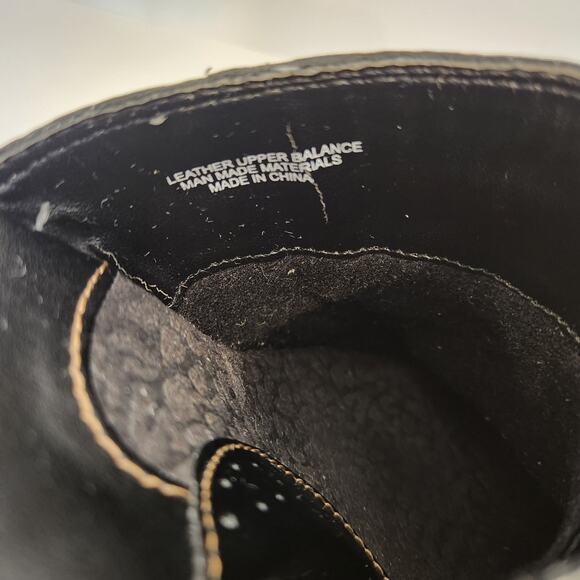 boc BORN CONCEPT Black Brown Leather Heeled Clog Buckle Detail Studded Womens 8 - Picture 3 of 12